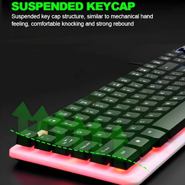 TX35 Limeide RGB Suspension Backlit Lightweight Luminous Wired Gaming Keyboard - Image 7