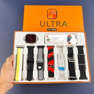 ULTRA 7iN1 Straps 2.1 Inch HD Screen With 7 Different Straps Bluetooth Calling Smart Watch